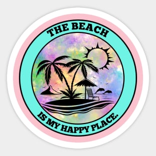 The Beach Is My Happy Place Sticker